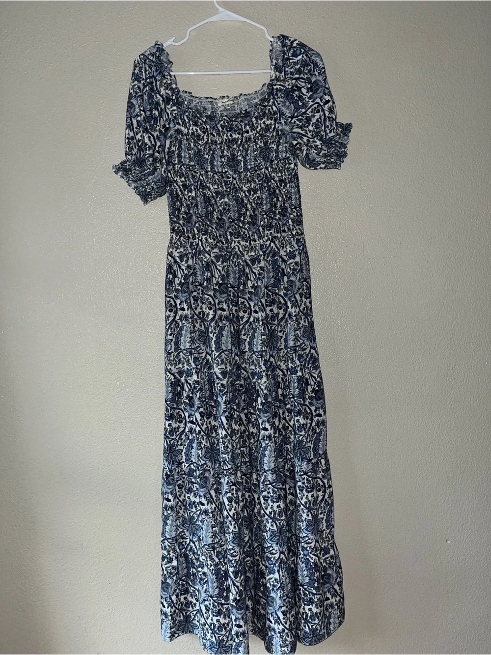 max studio floral print smocked maxi dress Smocked Tiered Maxi Dress (Women)